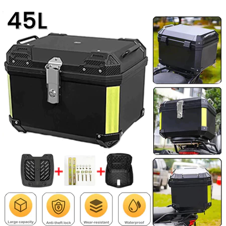 45L ABS TOP BOX ALUMINIUM LOCK COMBO SET