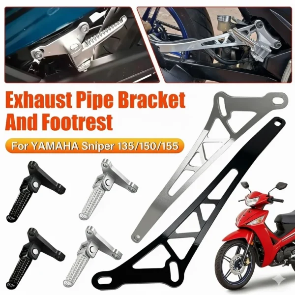 Rear Footrest with Exhaust Bracket