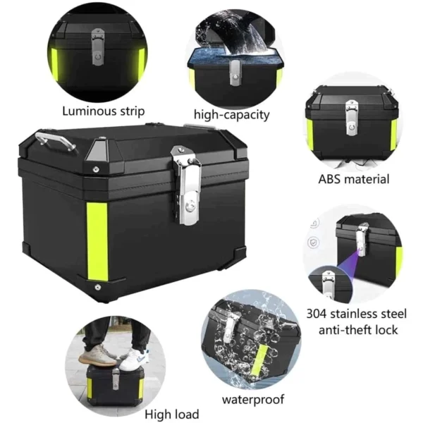 45L ABS TOP BOX ALUMINIUM LOCK COMBO SET