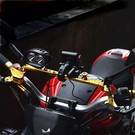 Random Motorcycle Balancer Bar Universal Multifunctional Handlebar Cross Bar Stabilizer Bar Phone Holder Bracket Bar Adjustable