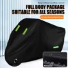 3 Layer Motorcycle Cover Waterproof Rain Dust Cover UV Protective Cover Outdoor Motor Cover Reflective