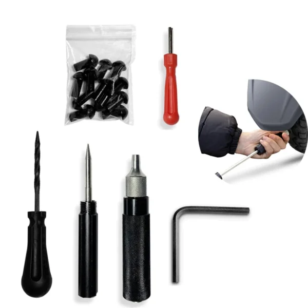 sg-11134202-7rfg8-m3ovdax3tomfc2.webp 7 Pcs Motorcycle Tire Repair Plugger Tools Set Tire Wheel Repair Kit Mushroom Plug Probe Nozzle Car Repair Tool Drop