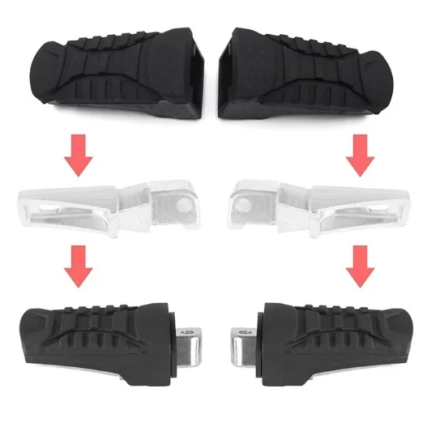 Motorcycle Rear Footpegs Plate Footrest Rubber Pad Cover For BMW R1200GS ADV 2014 2019 LC 2013 2019 R1250GS
